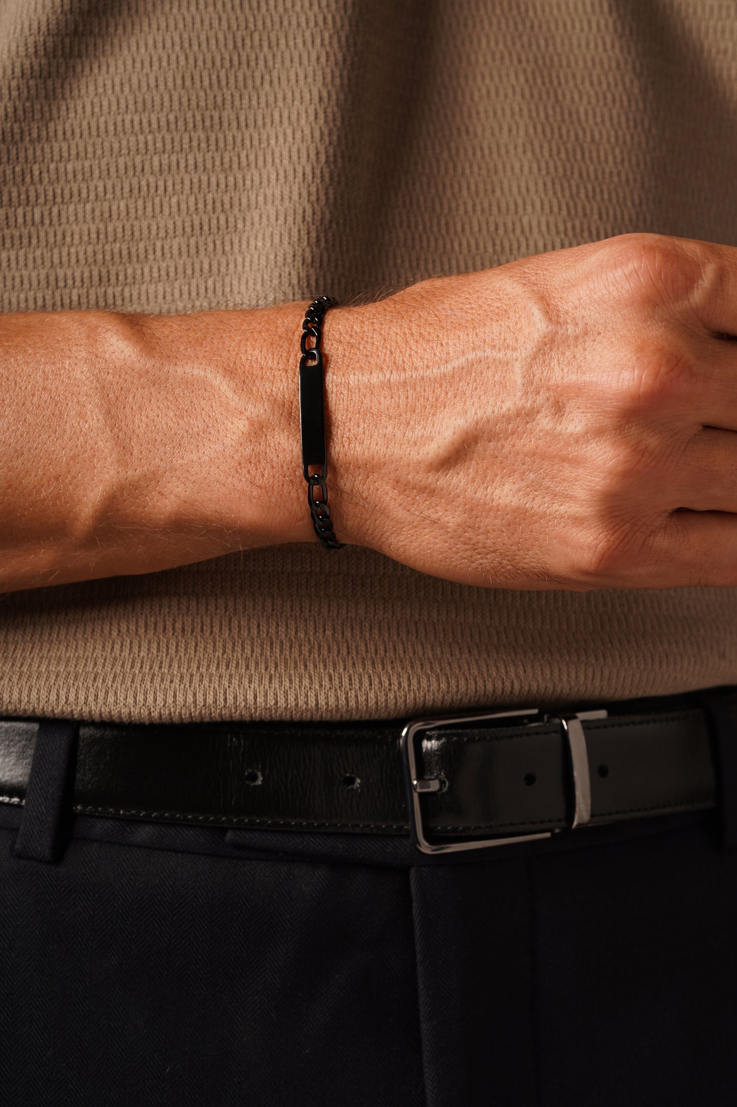 Black Chain ID Bracelet