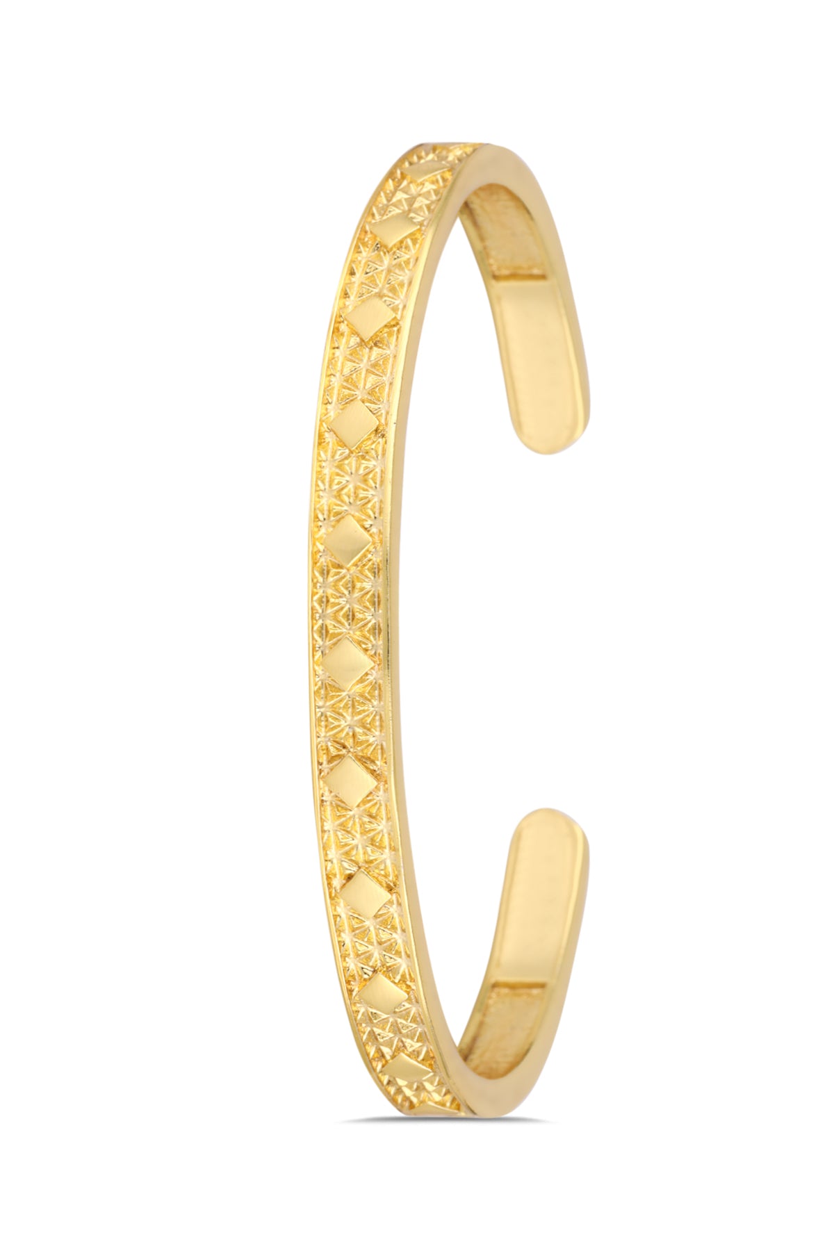 Diamond Pattern Gold Bracelet