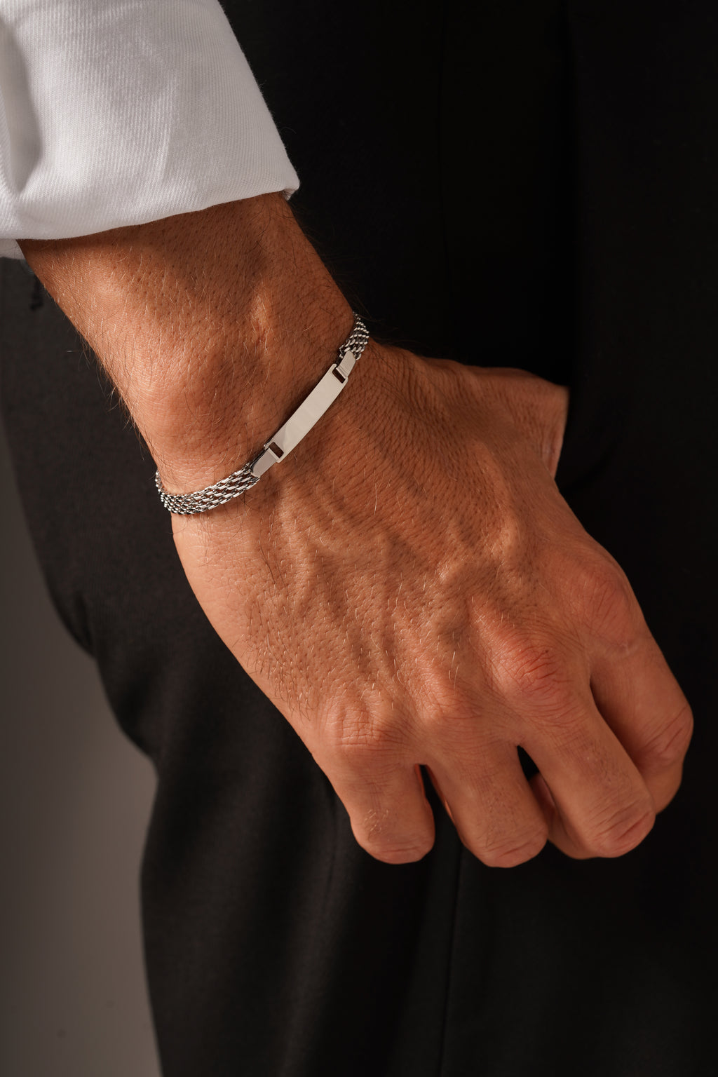 Silver Mesh ID Bracelet