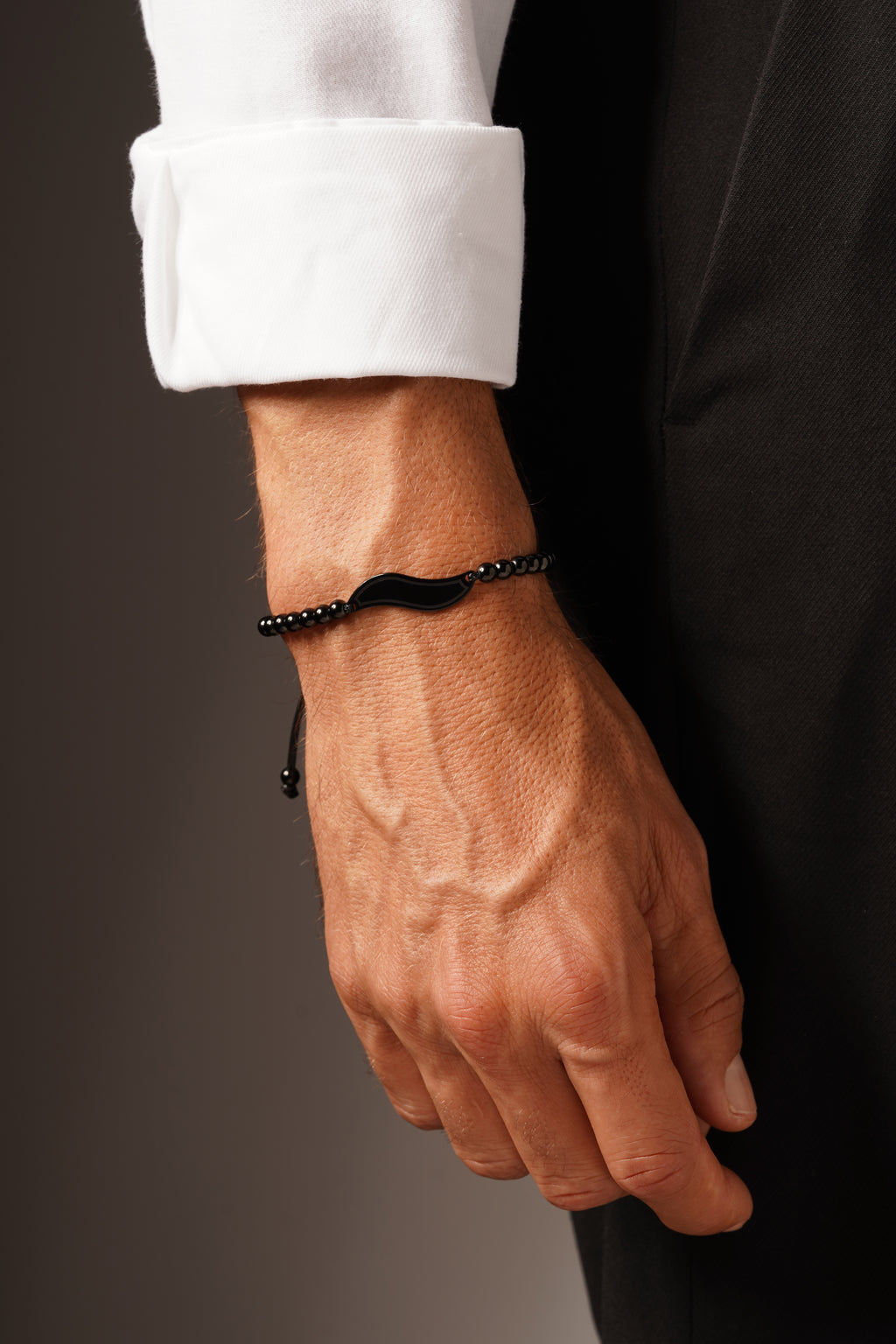 Black Wave Bead Bracelet