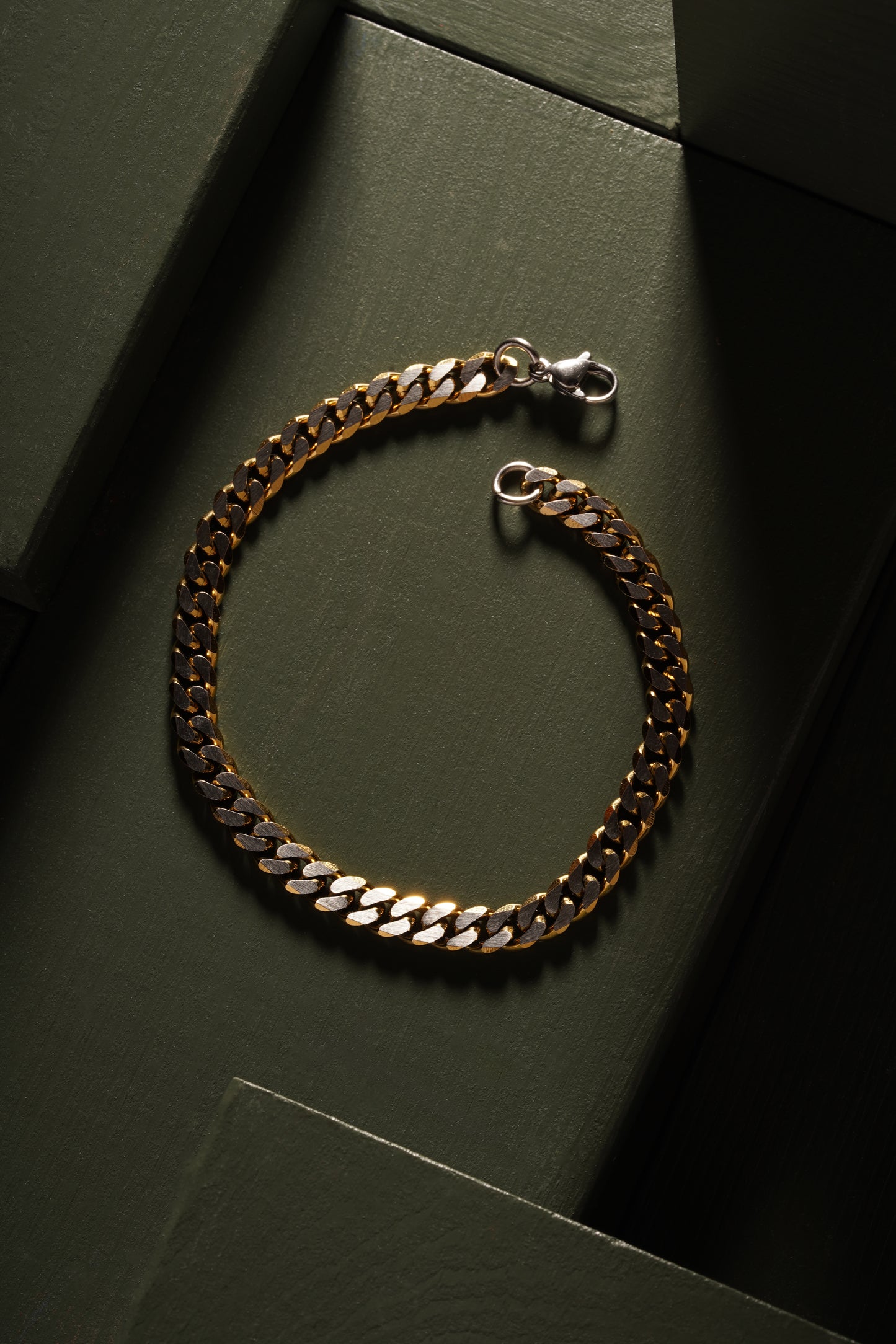 Gold & Silver Cuban Link Bracelet