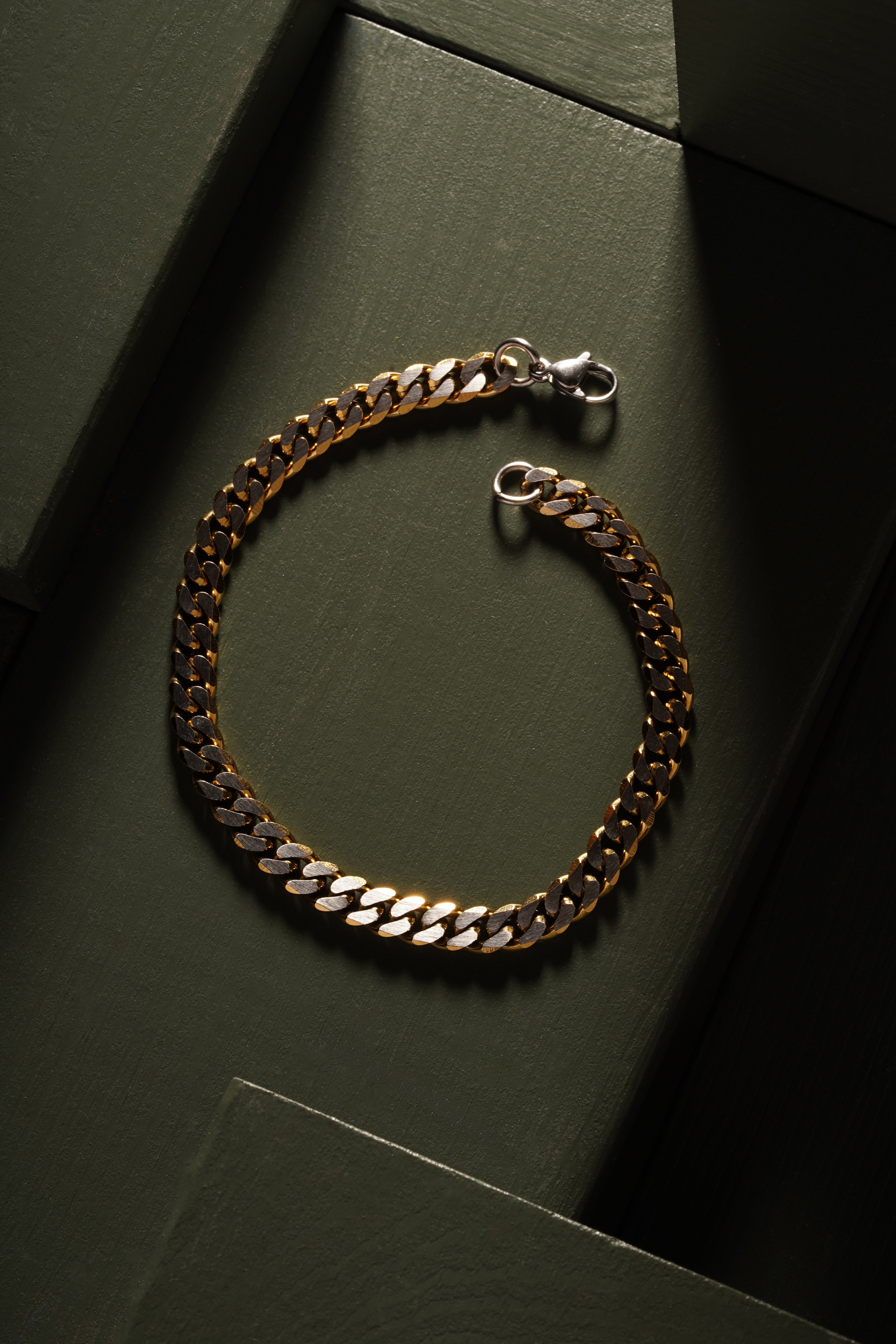 Gold & Silver Cuban Link Bracelet