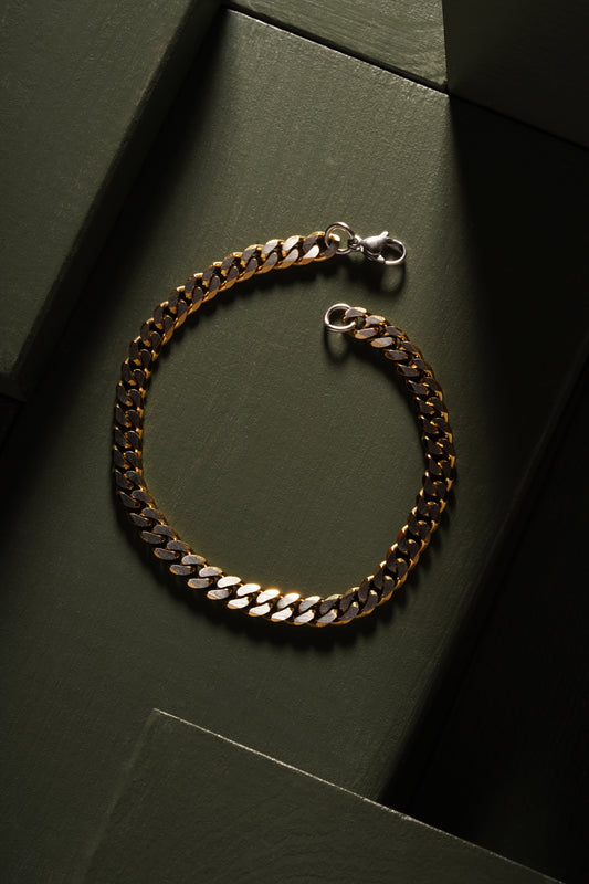 Gold & Silver Cuban Link Bracelet
