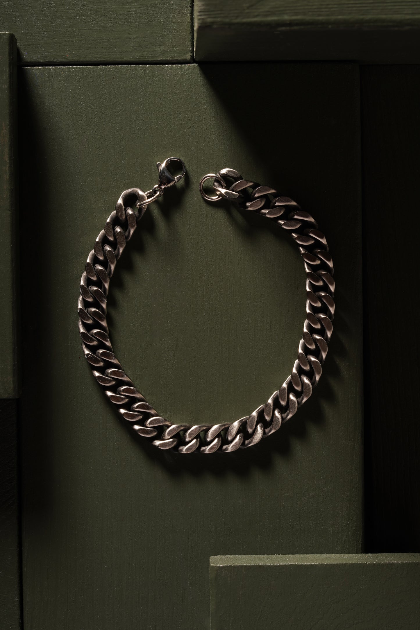 Mat Gümüş Zincir Bileklik