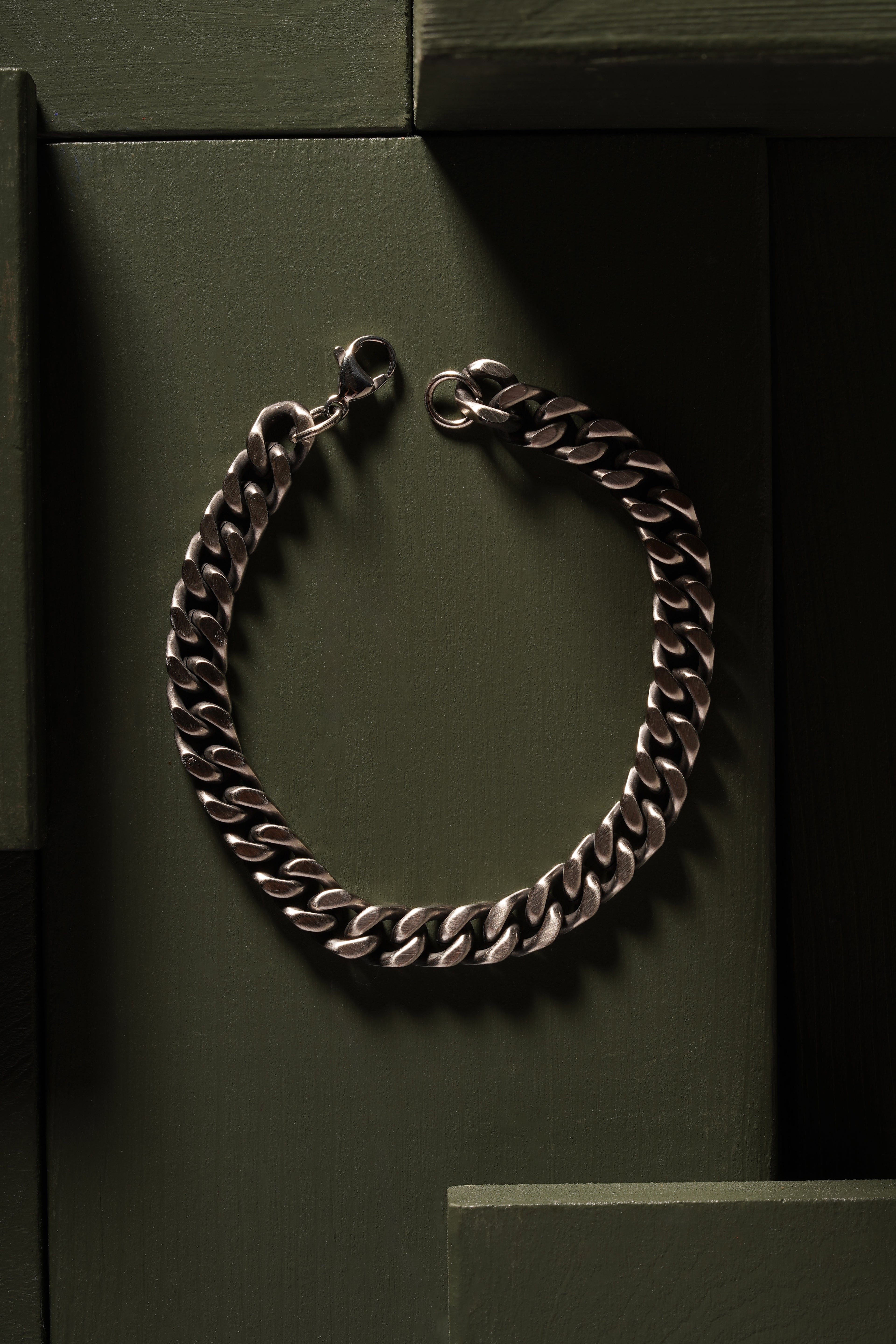 Mat Gümüş Zincir Bileklik