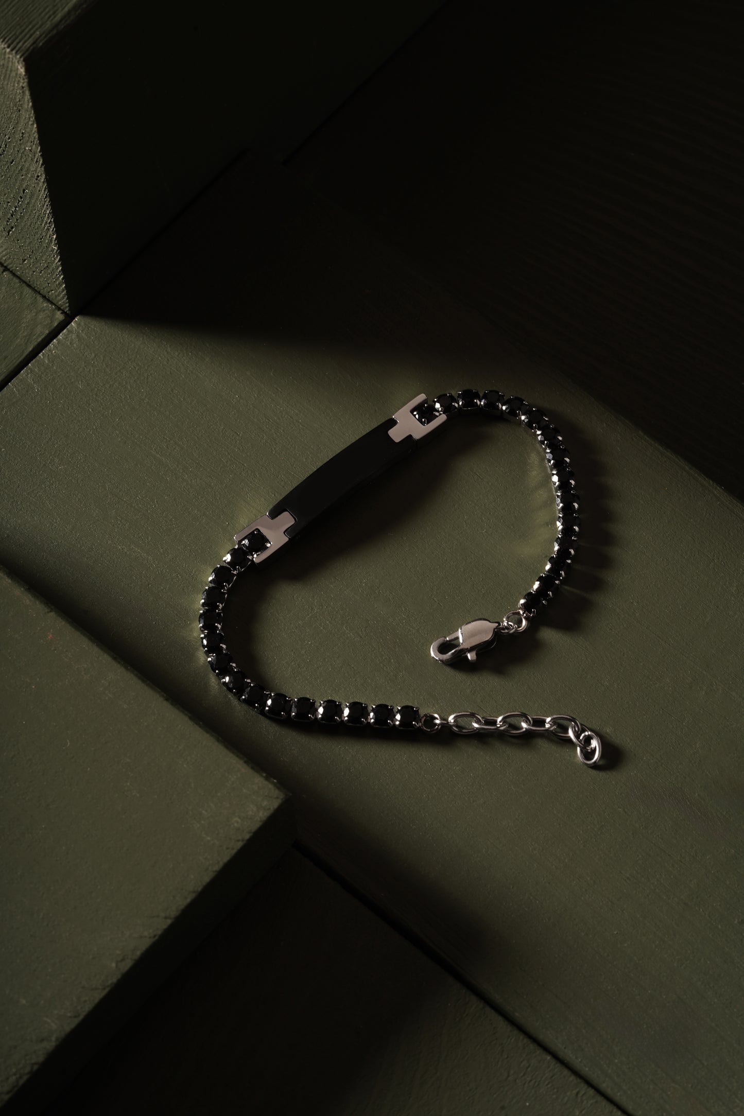 Black Steel ID Bracelet