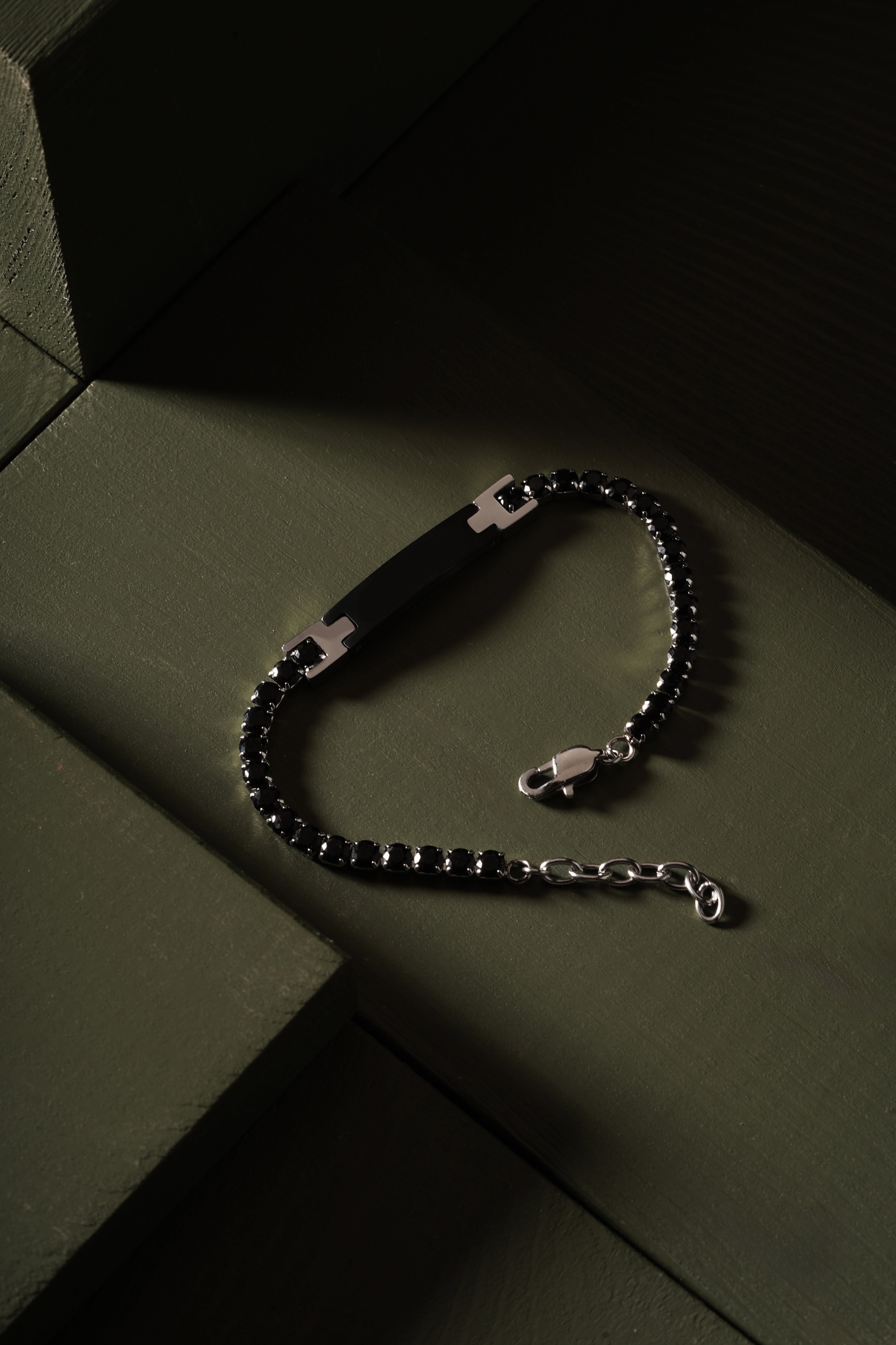 Black Steel ID Bracelet