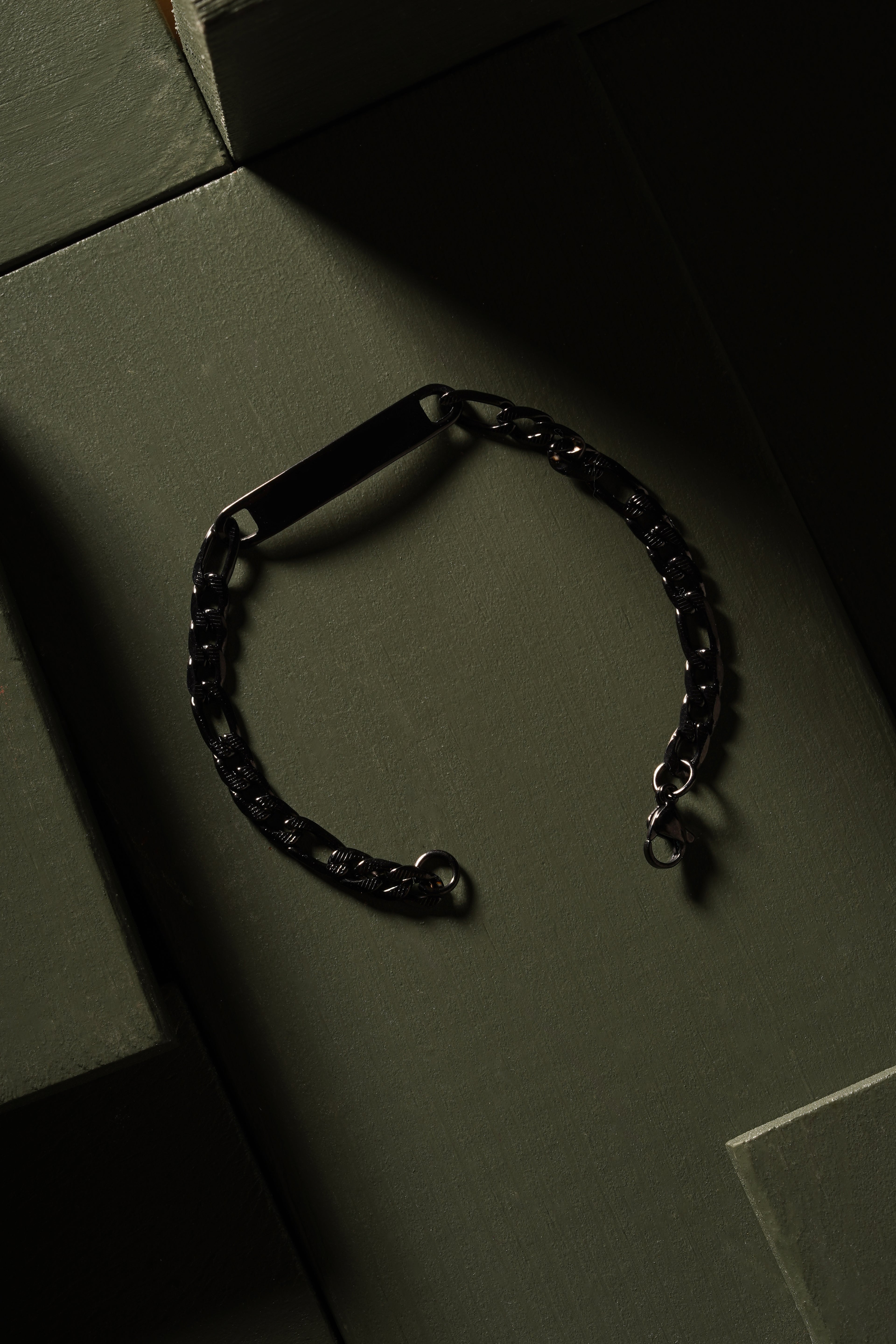 Black Chain ID Bracelet
