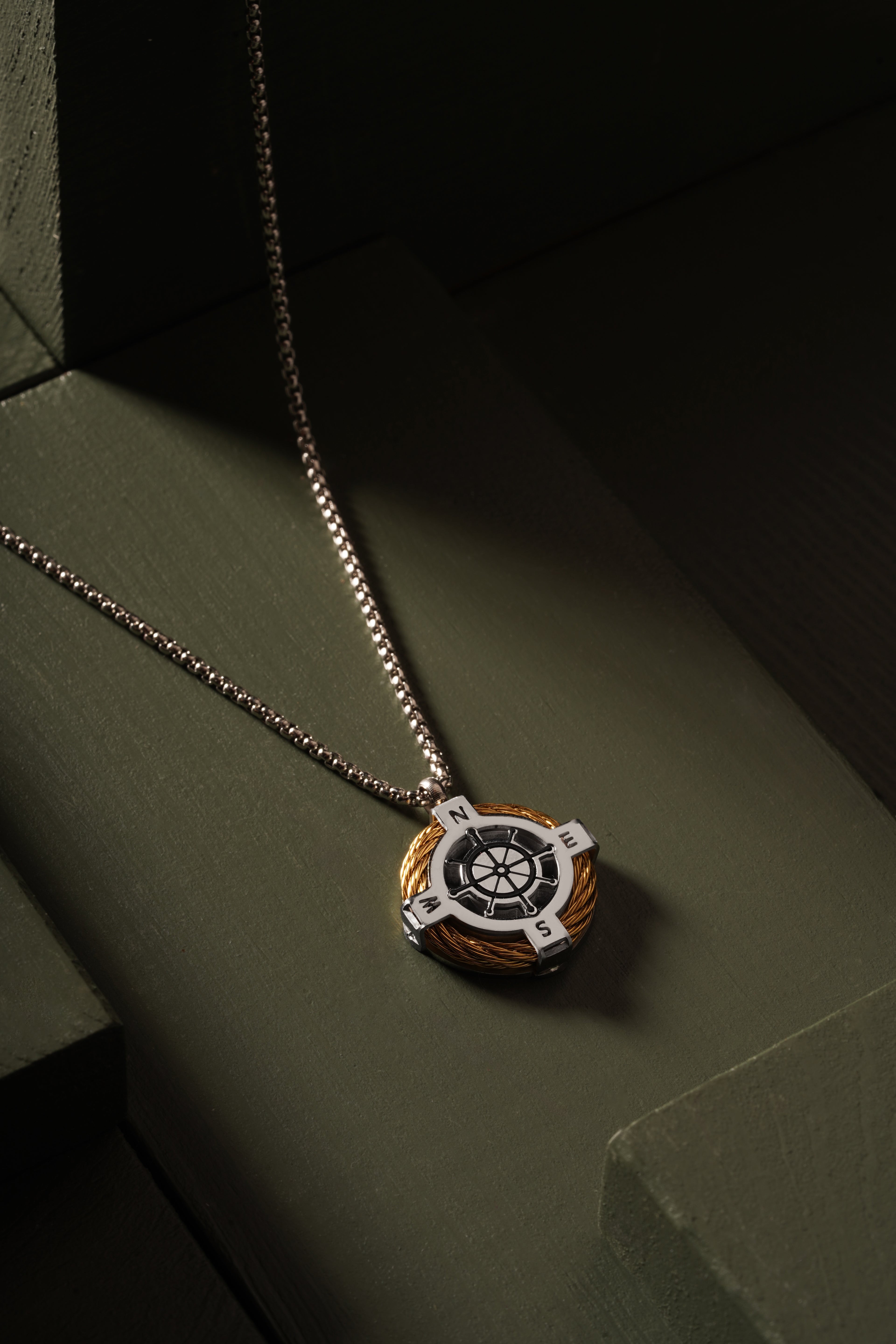 Compass Wheel Necklace