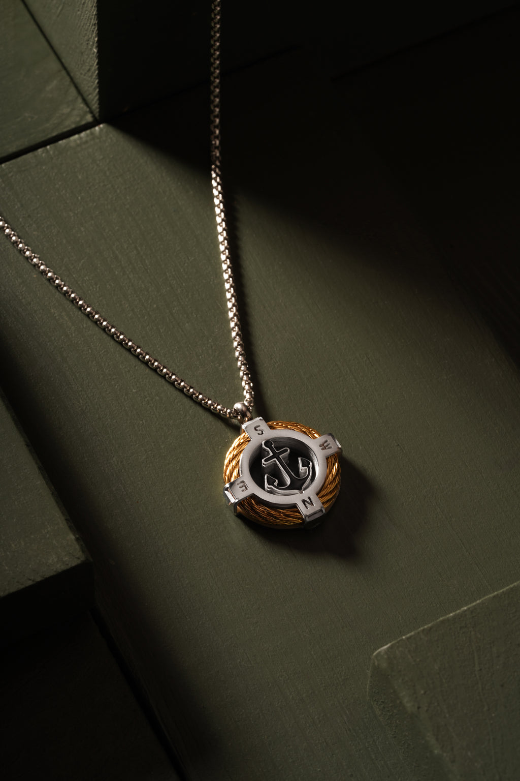 Compass Anchor Necklace