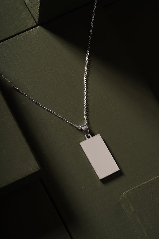 Silver Tag Necklace